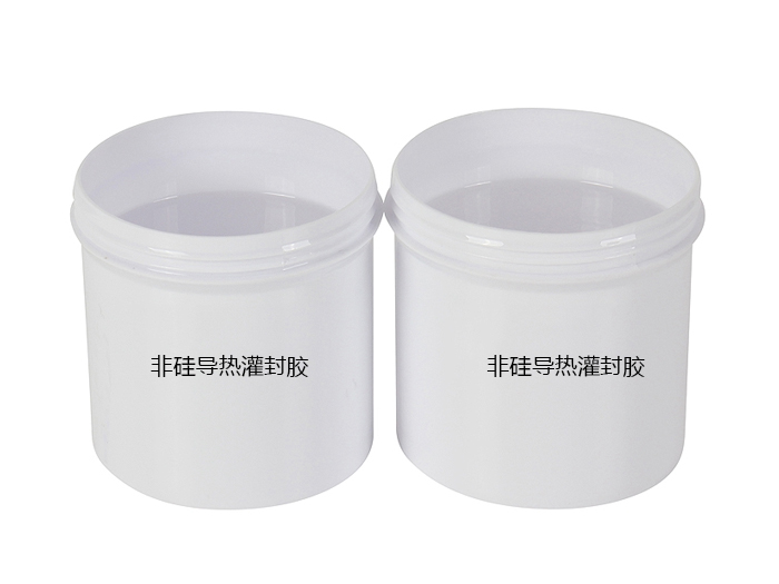 Non silicon thermal conductive potting adhesive
