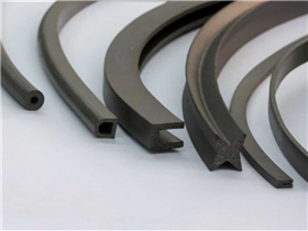 Composite extruded conductive rubber strip